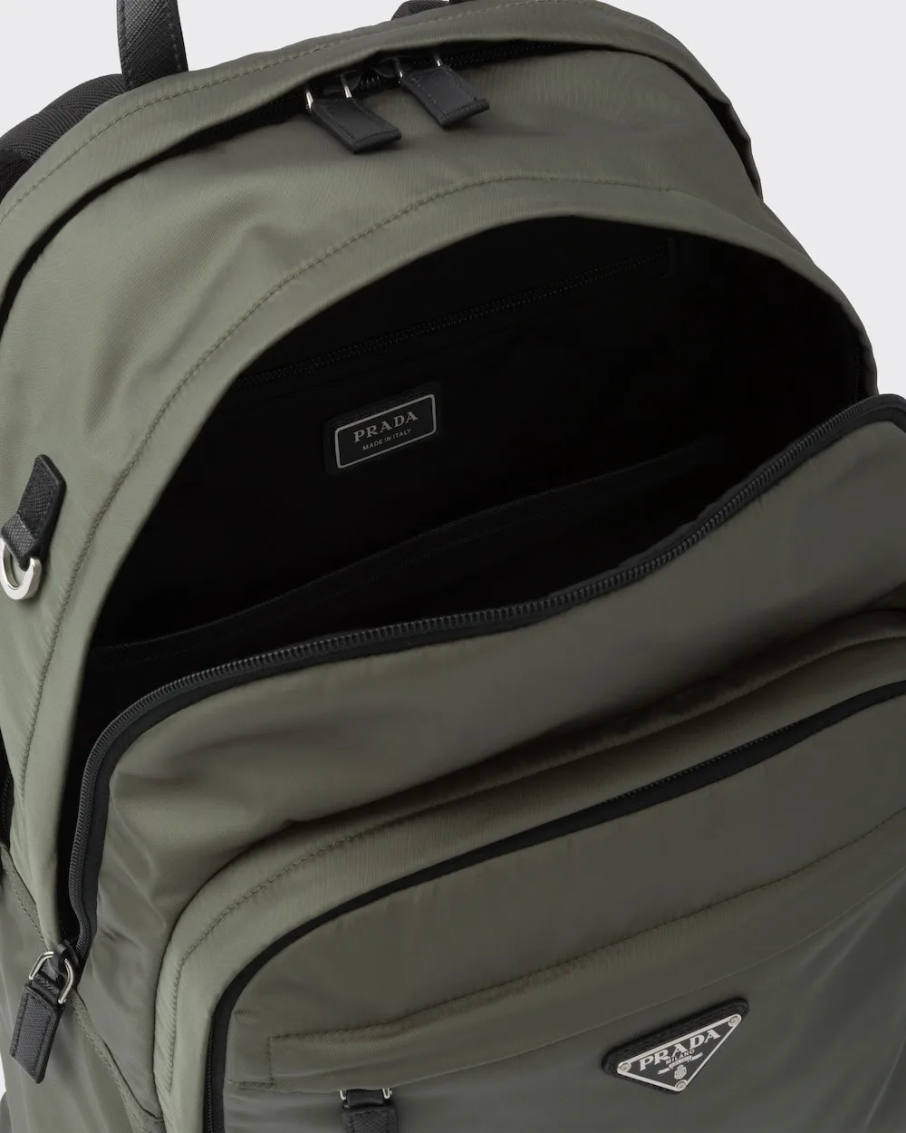 Prada Re-Nylon And Leather Backpack Forest Green / 2VZ048_2DMG_F0414_V_OOO - Image 6