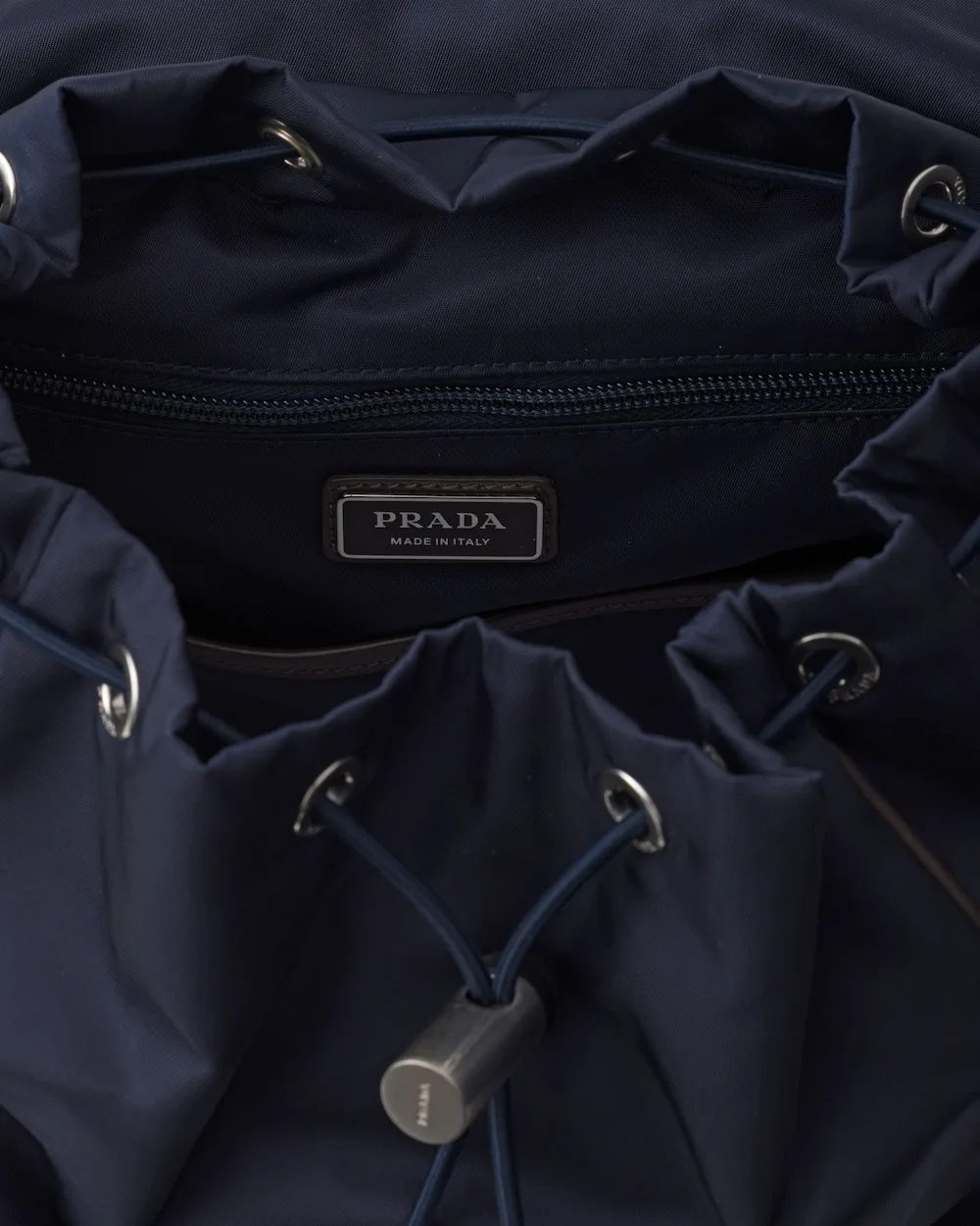 Prada Re-Nylon And Leather Backpack Blue / 2VZ135_384_F0C1B_V_HYF - Image 6
