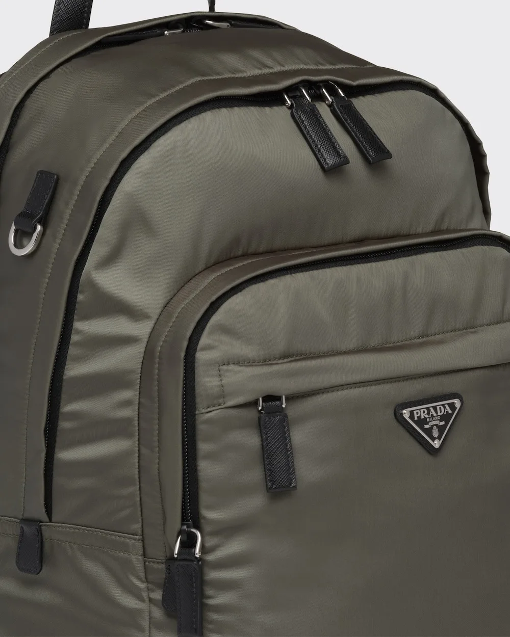 Prada Re-Nylon And Leather Backpack Forest Green / 2VZ048_2DMG_F0414_V_OOO - Image 7