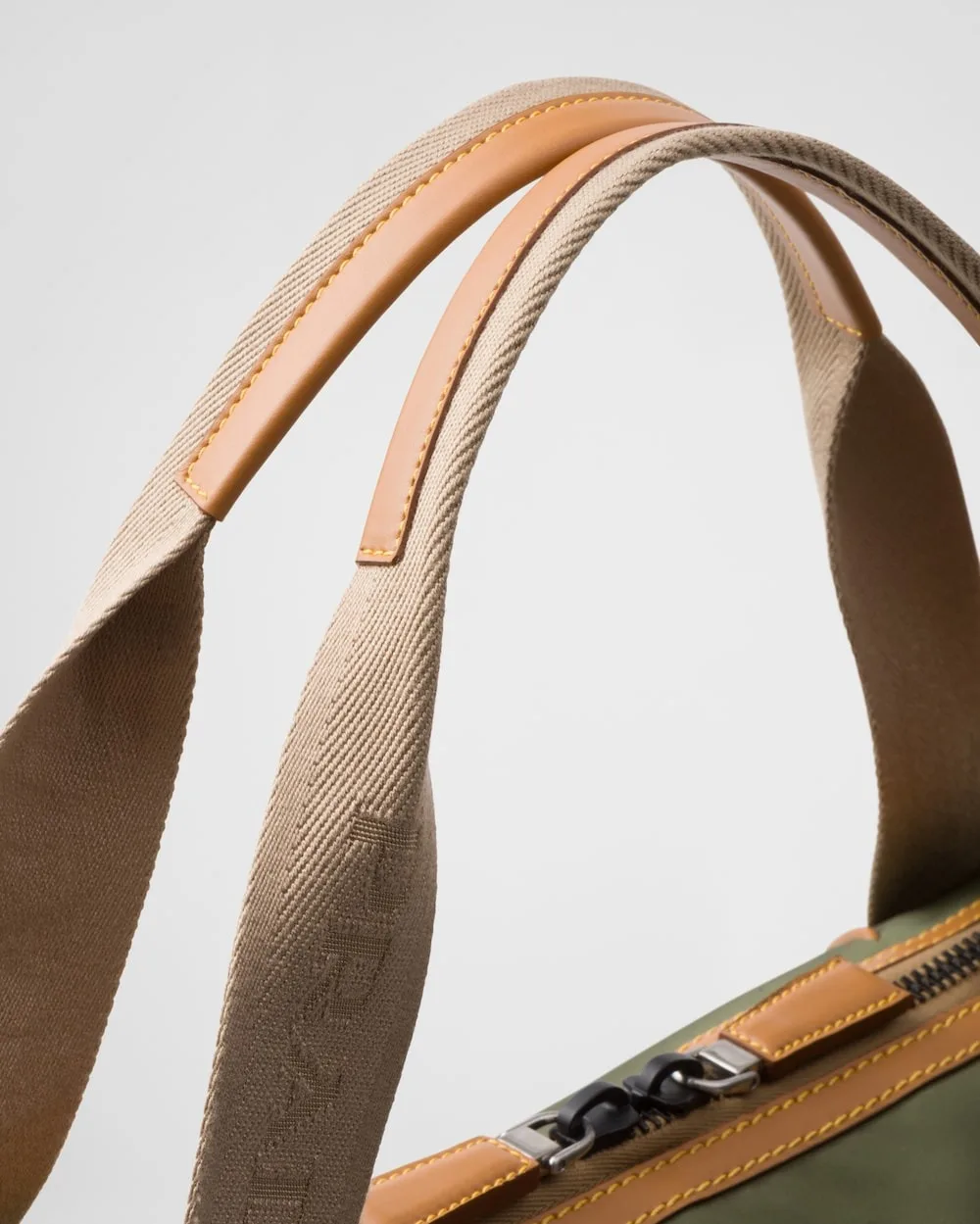 Prada Re-Nylon And Leather Duffle Bag Military/Caramel / 2VC040_2CX2_F03UQ_V_KOO - Image 5
