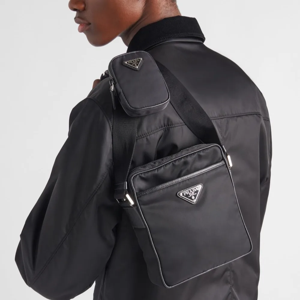 Alternative view of Prada Re-Nylon And Leather Shoulder Bag / 2VH112_2DMH_F0002_V_XOP