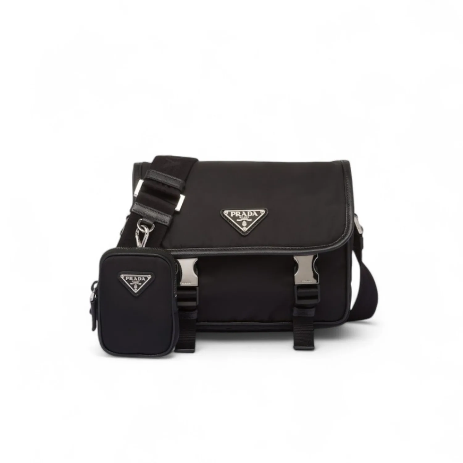 Prada Re-Nylon And Leather Shoulder Bag / 2VD034_2DMH_F0002_V_XOP