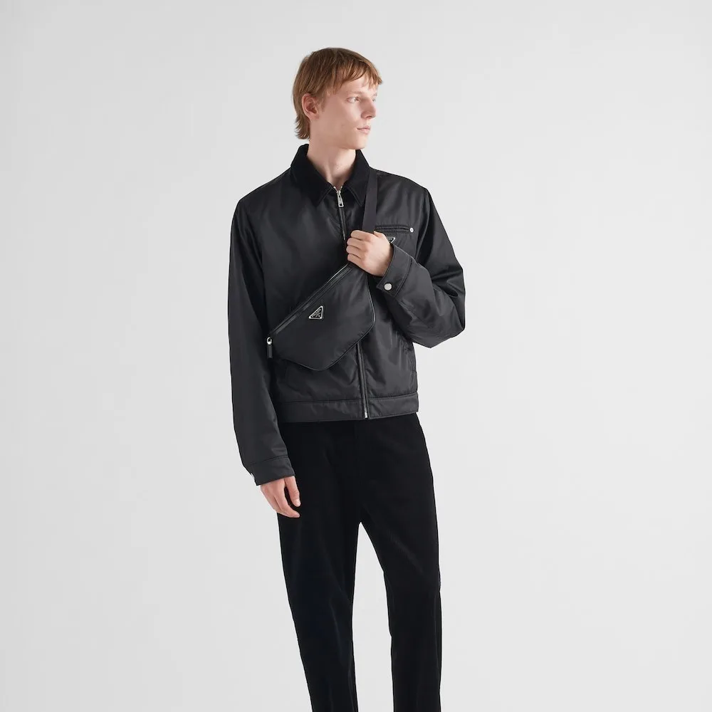 Alternative view of Prada Re-Nylon And Saffiano Leather Belt Bag Black / 2VL033_2DMH_F0002_V_OOM