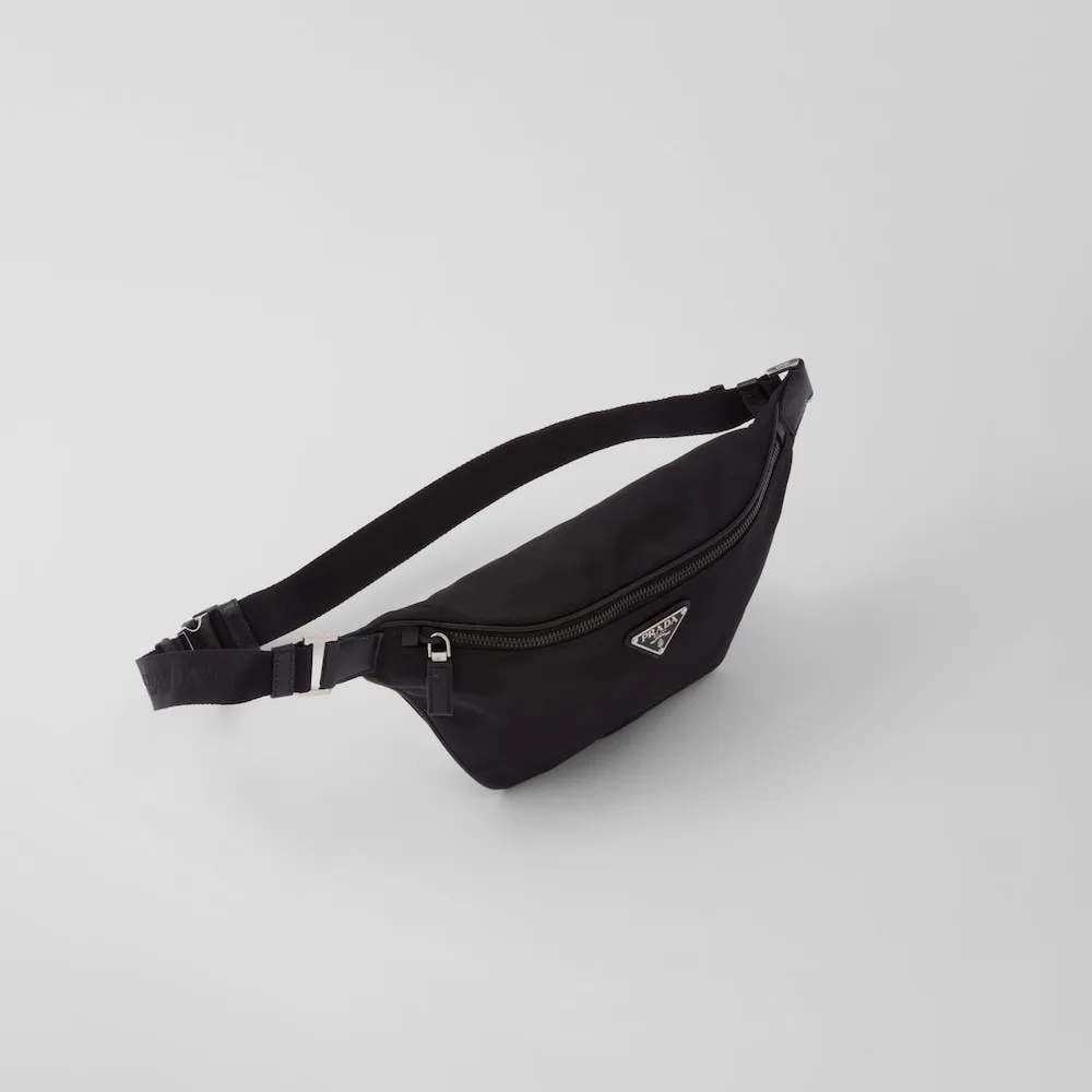 Prada Re-Nylon And Saffiano Leather Belt Bag Black / 2VL033_2DMH_F0002_V_OOM - Image 4