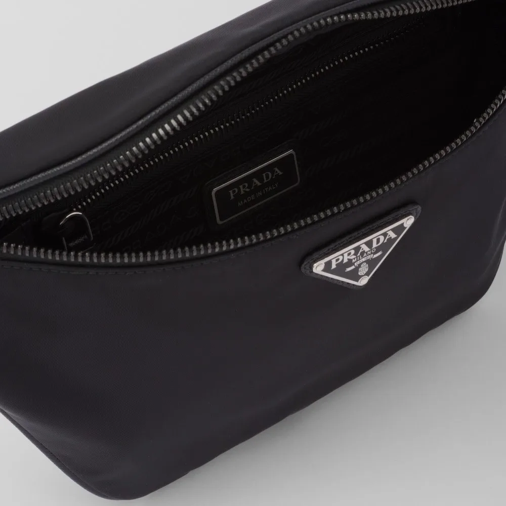 Prada Re-Nylon And Saffiano Leather Belt Bag Black / 2VL033_2DMH_F0002_V_OOM - Image 6