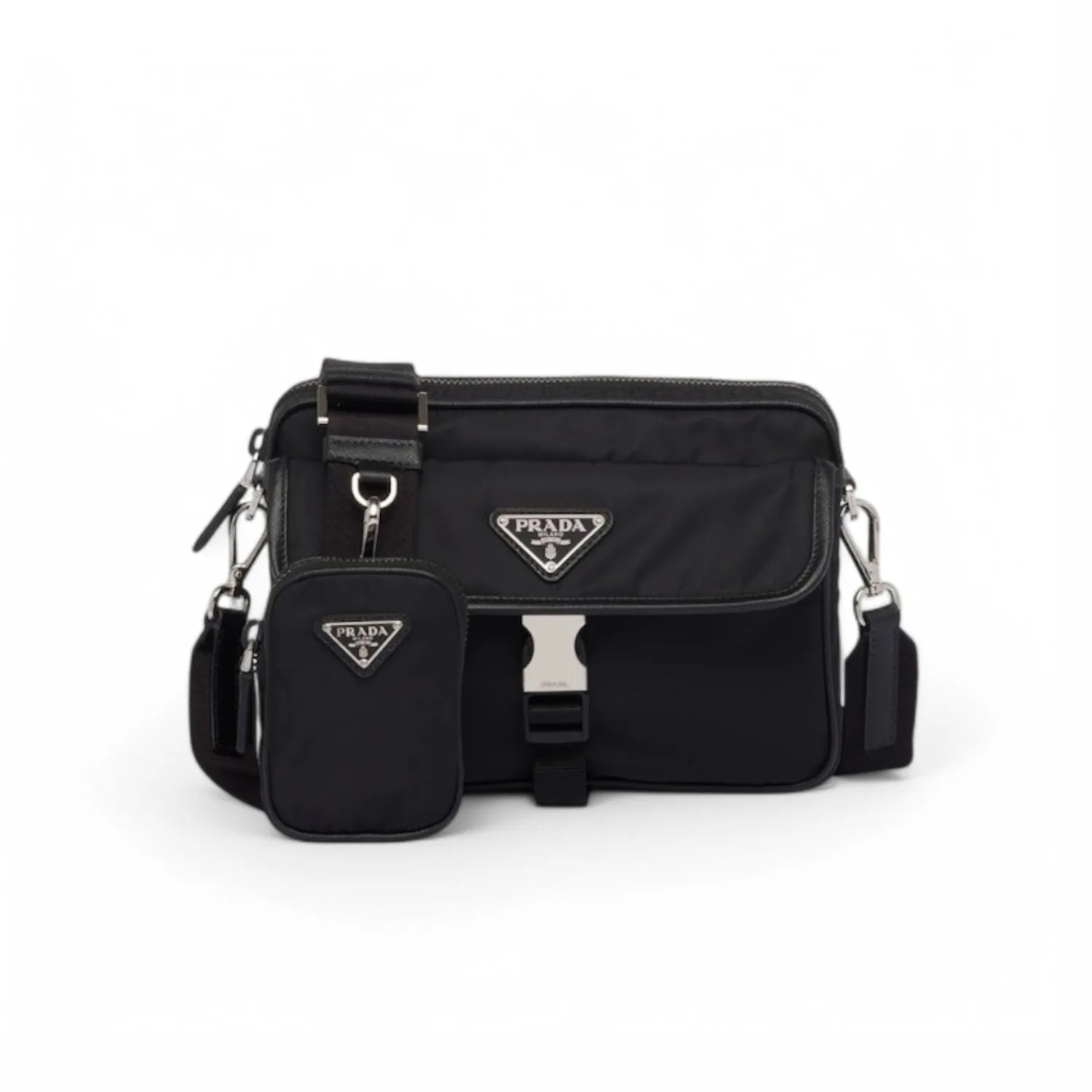 Comprehensive Guide to Prada Re-Nylon and Saffiano Leather Shoulder Bag Black