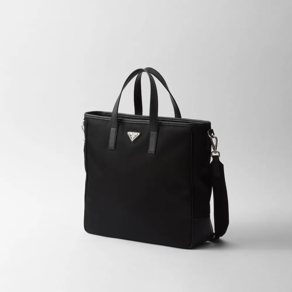 Alternative view of Prada Re-Nylon And Saffiano Leather Tote Bag Black / 2VG064_2DMH_F0002_V_XOO