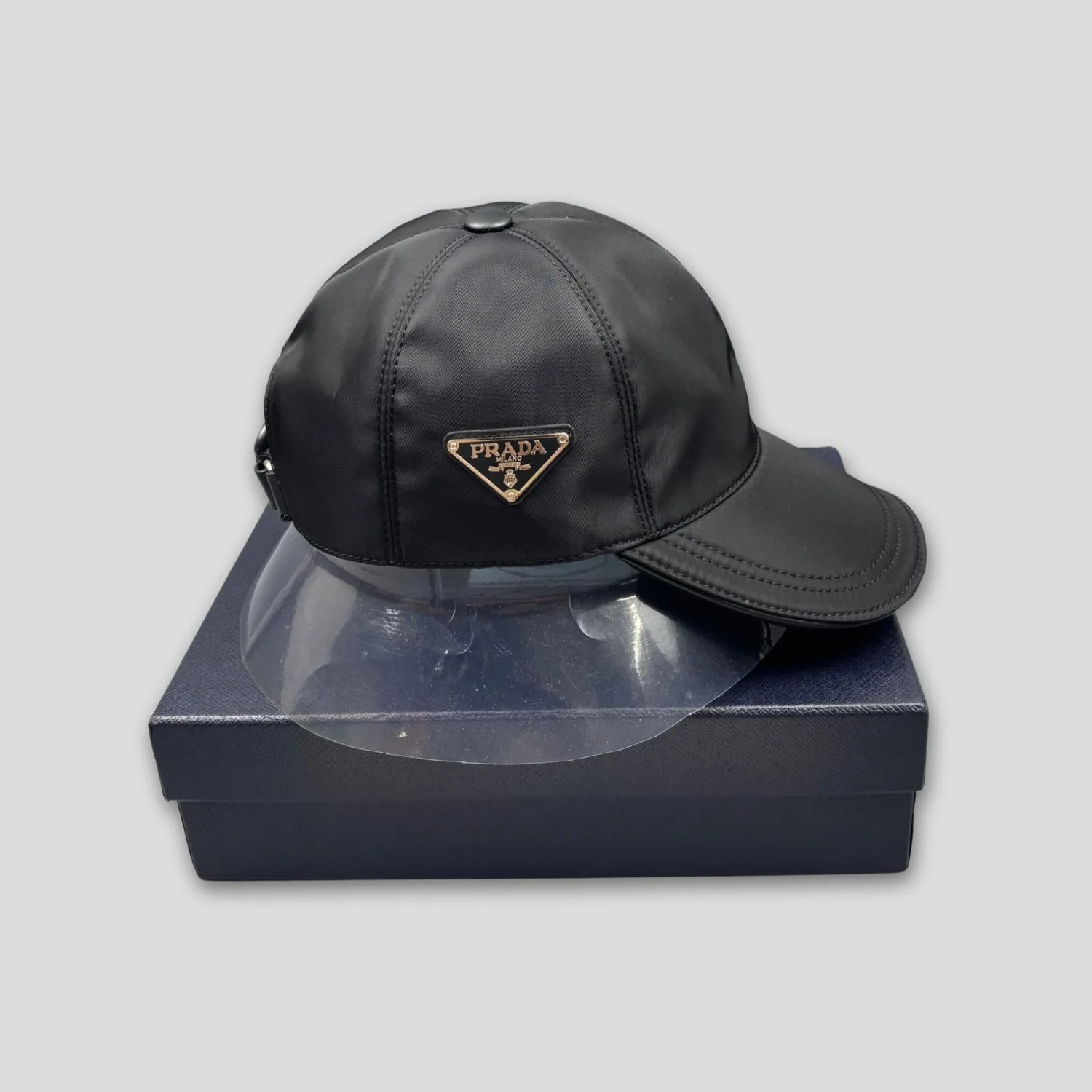 Prada Re-Nylon Baseball Cap Black Prada Cap 2HC274_2DMI_F0002 - Image 4