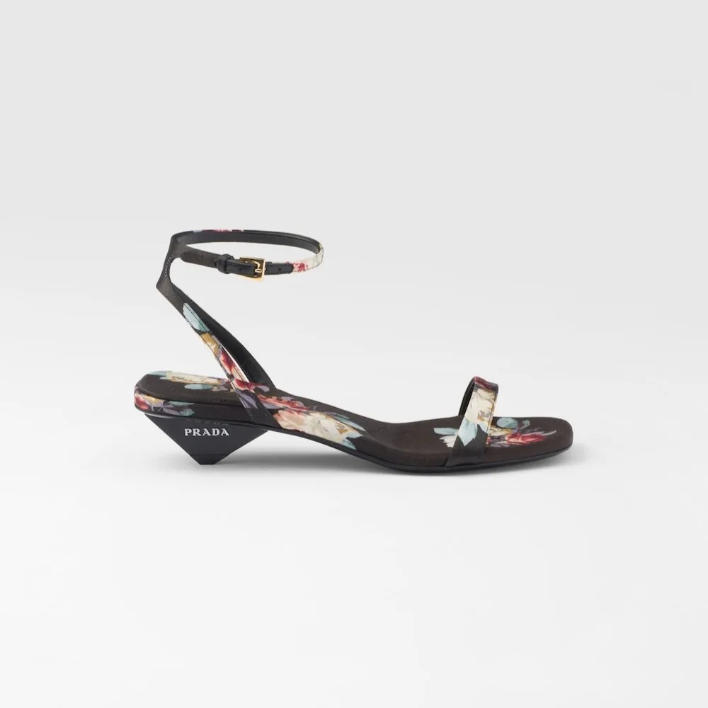 Prada Satin Sandals Black 1X542N_3LPE_F0002_F_035 - Image 3