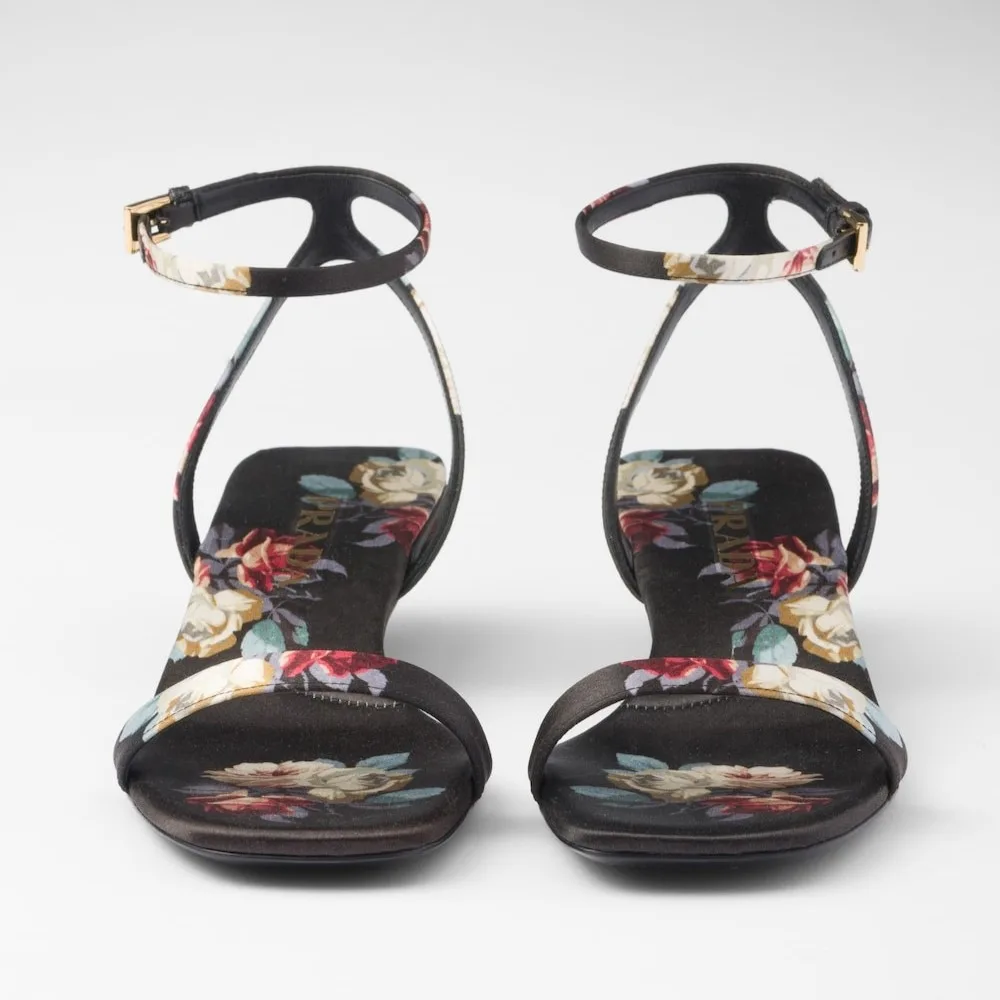 Prada Satin Sandals Black 1X542N_3LPE_F0002_F_035 - Image 6