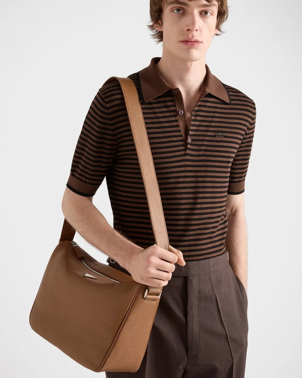 Prada Leather Shoulder Bag Cognac / - 2VH182_2BBE_F0046_V_DOF - Image 6