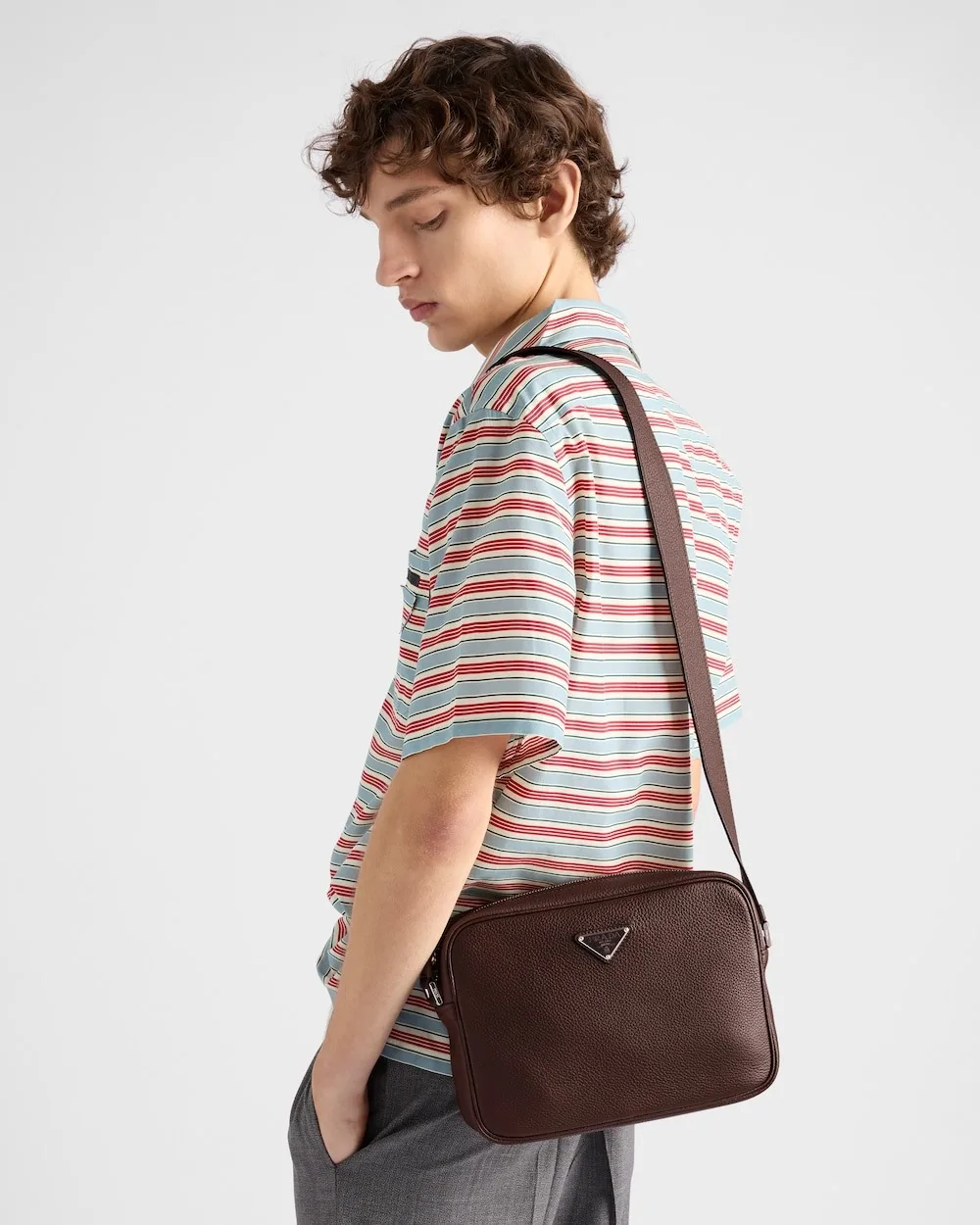 Prada Leather Shoulder Bag Sienna / - 2VH189_2BBE_F0038_V_OOO - Image 3