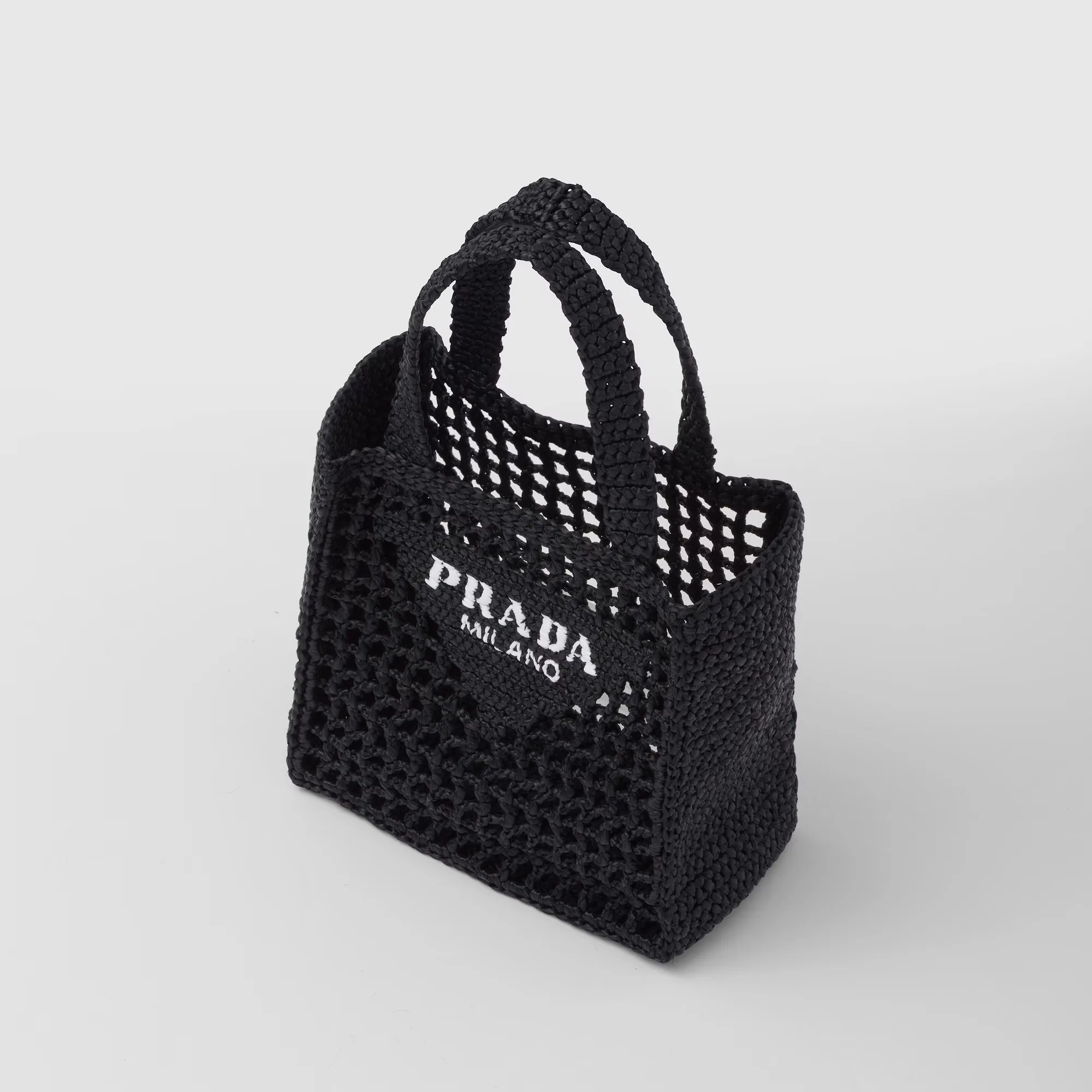 Small Raffia Tote Black / 1BG444_2A2T_F0002_V_OOO - Image 4