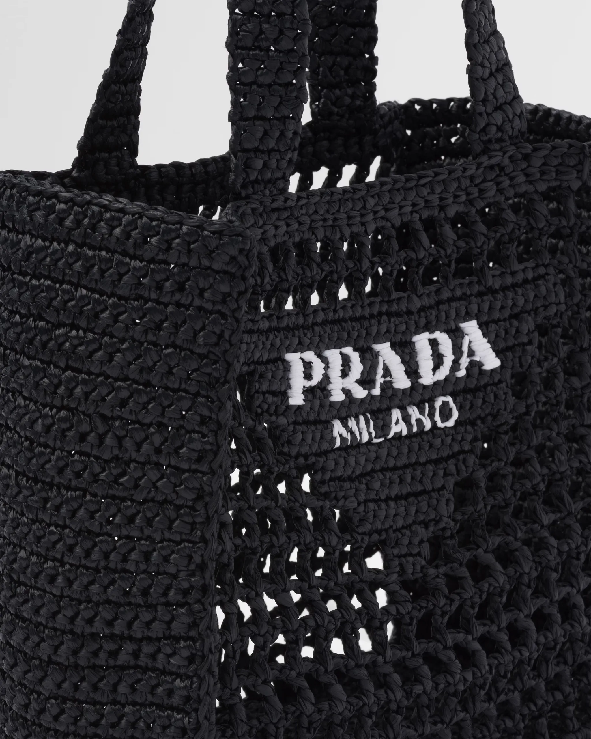 Small Raffia Tote Black / 1BG444_2A2T_F0002_V_OOO - Image 6