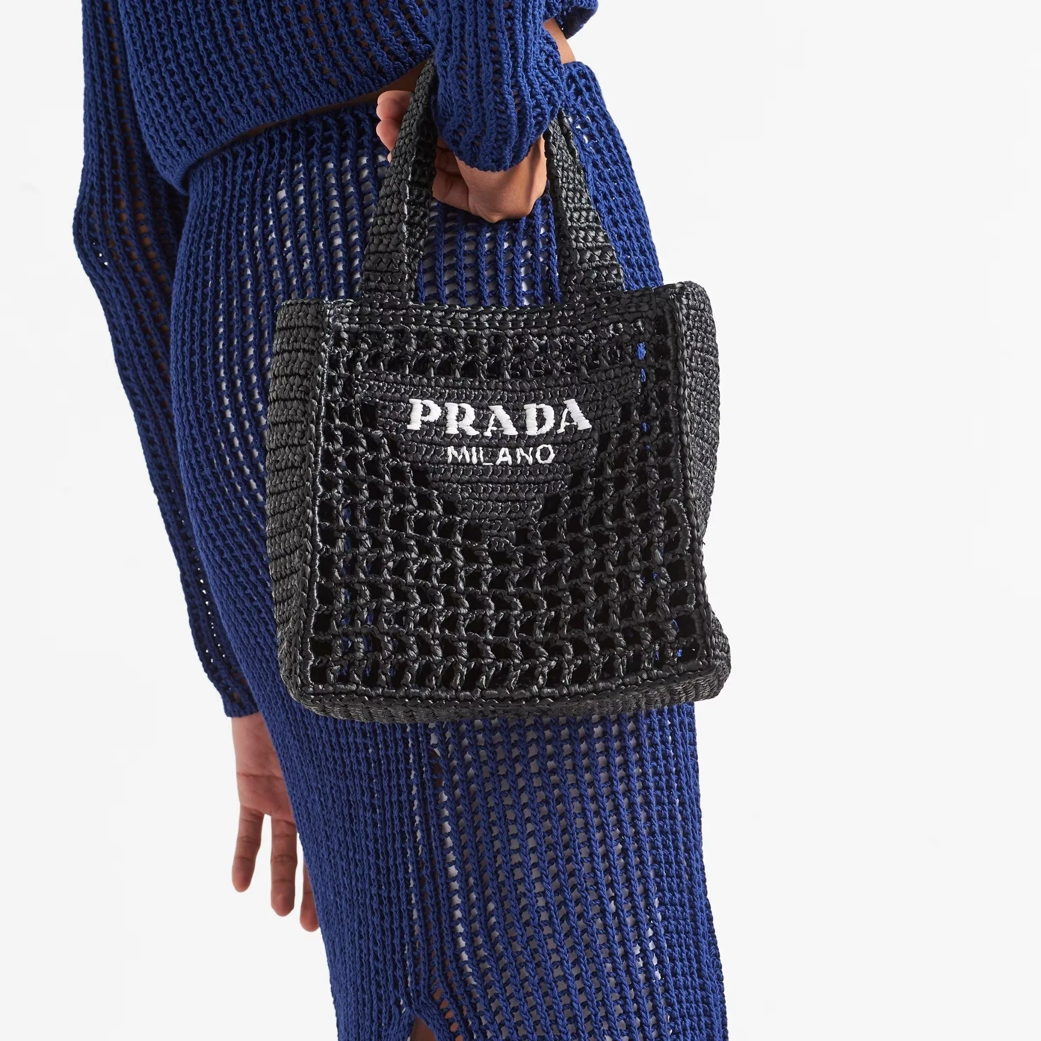 Alternative view of Small Raffia Tote Black / 1BG444_2A2T_F0002_V_OOO