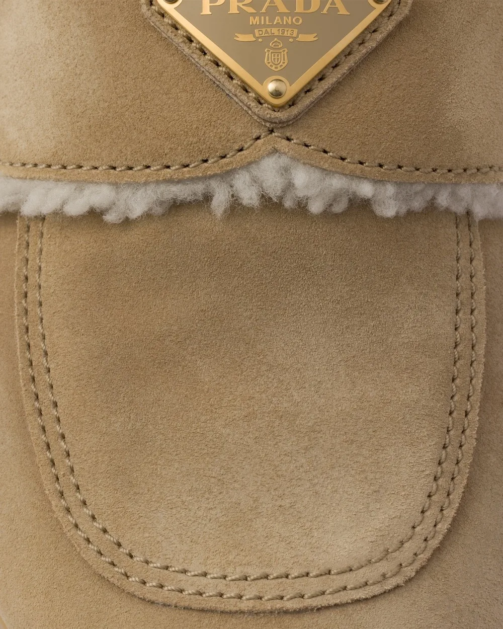 Prada Suede And Shearling Slippers Ecru 1S711M_X0O_F0379_F_ZG20 - Image 6