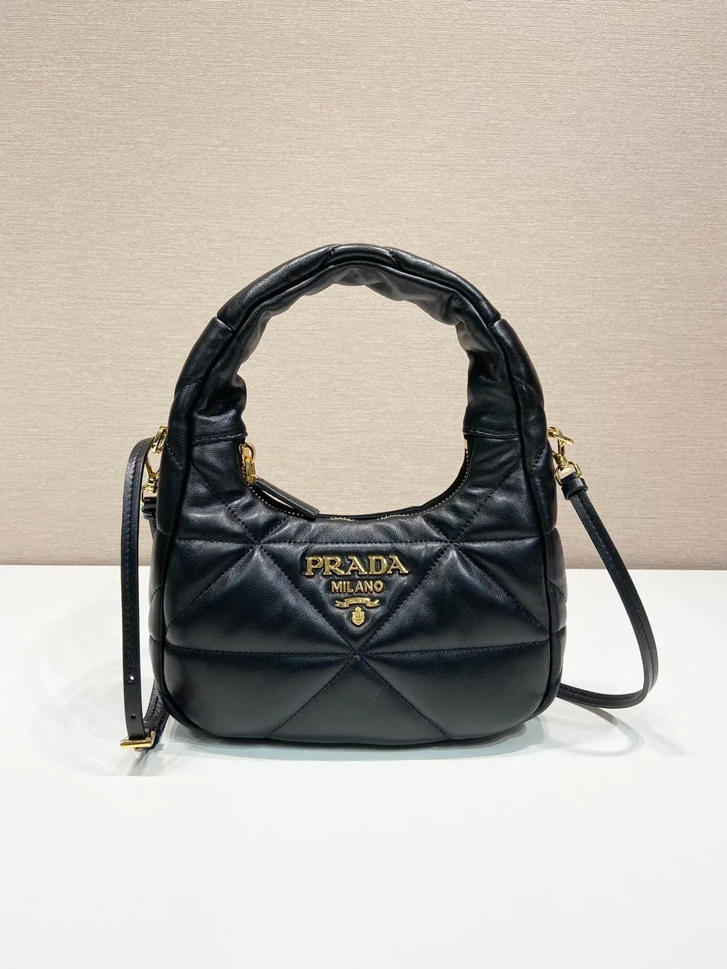 Prada Quilted Nappa Shoulder Bag In Black / - Image 5