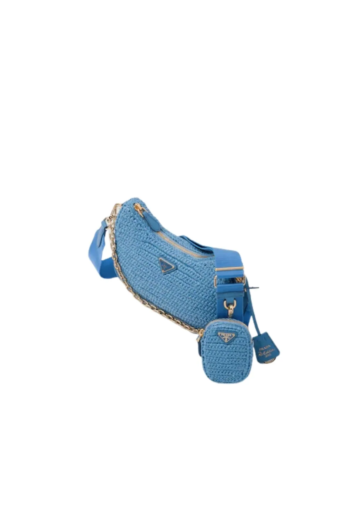 Alternative view of Re- 2005 Raffia Bag Blue 1BH204_2A2T_F0076_V_V9L
