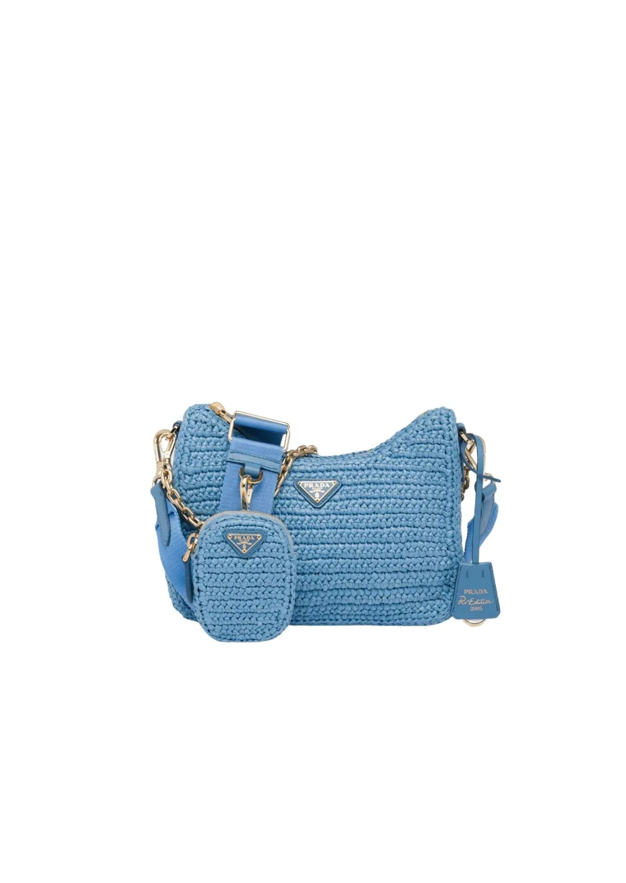 Prada Raffia Tote Bag Citron yellow 1BG393_2A2T_F0322_V_OOO / - Image 3