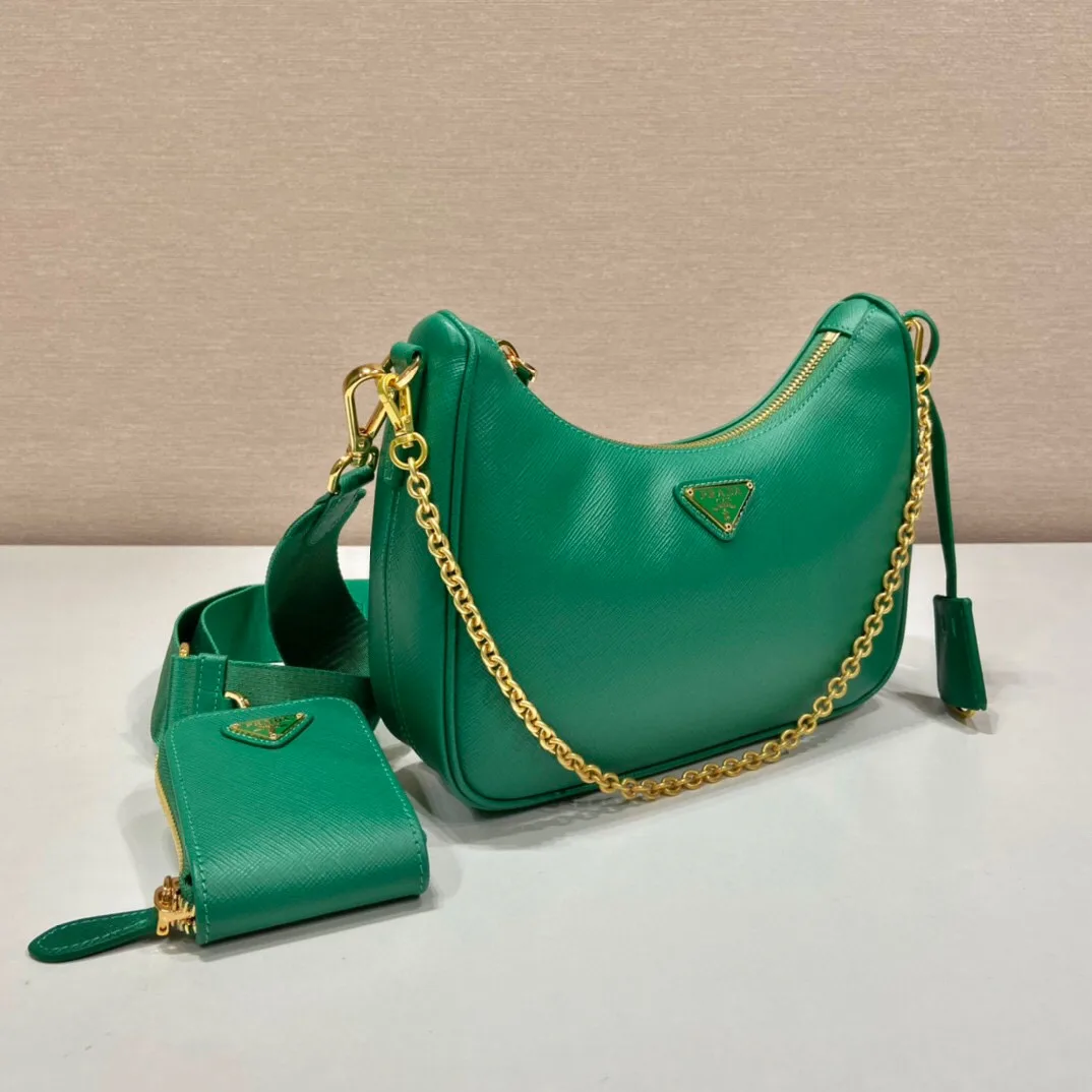 Prada Re- 2005 Saffiano Bag In Green / 1BH204_NZV_F0PCL_V_V2M - Image 4