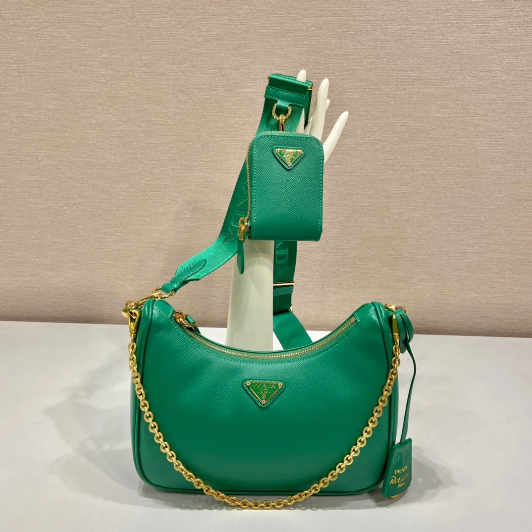 Prada Re- 2005 Saffiano Bag In Green / 1BH204_NZV_F0PCL_V_V2M - Image 9
