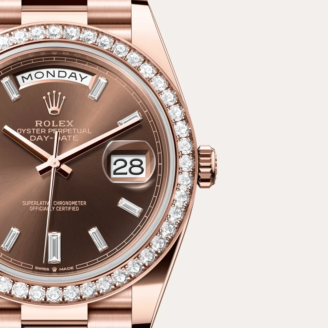 Rolex Day-Date 40 Watch Rose Gold Toned Chocolate Dial -0006 - Image 5
