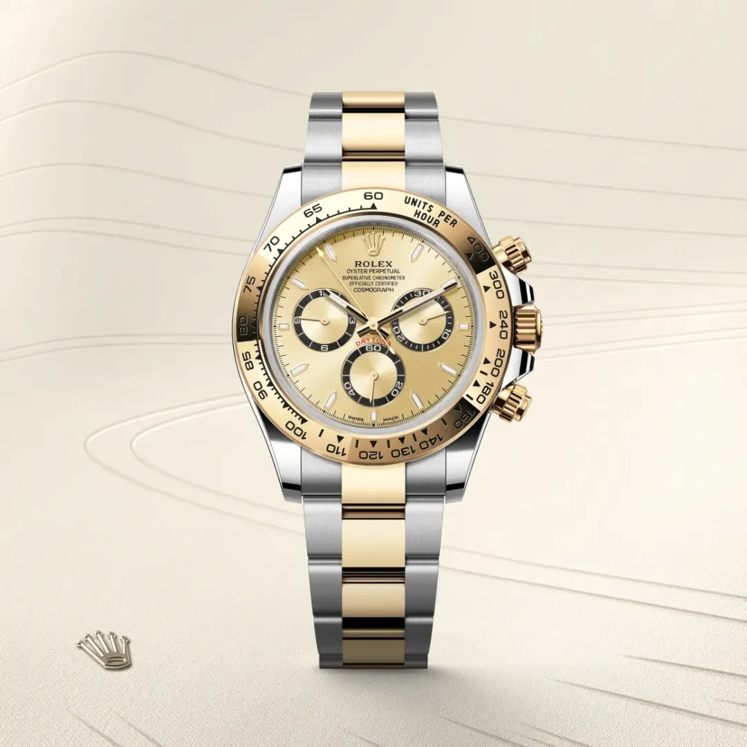 Rolex Cosmograph Daytona 40 Watch Silver/Gold Toned Yellow Dial -0004 - Image 3