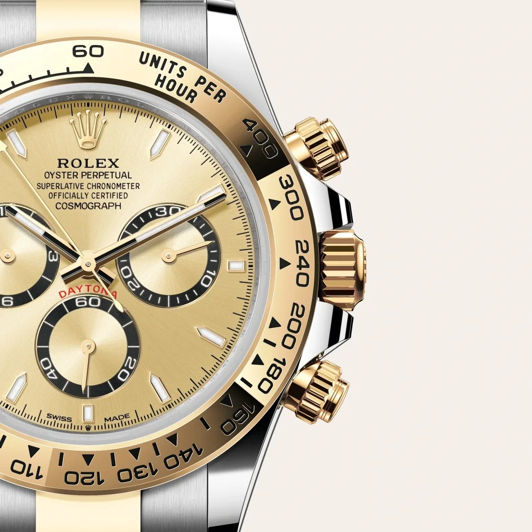Rolex Cosmograph Daytona 40 Watch Silver/Gold Toned Yellow Dial -0004 - Image 4