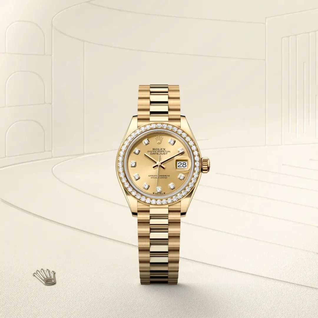 Alternative view of Rolex Lady-Datejust Watch Gold Toned Champagne Dial -0023