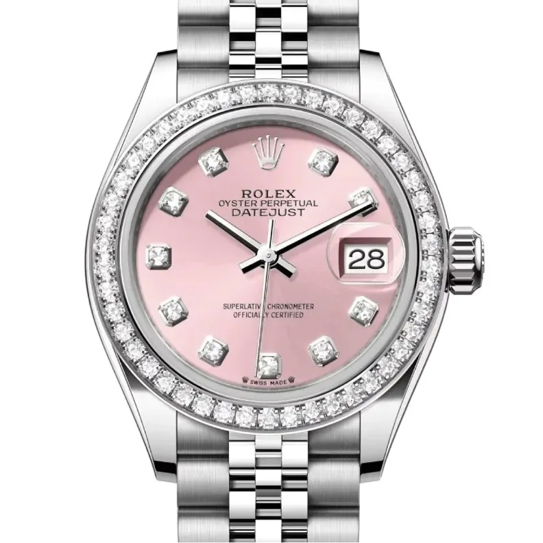 Rolex Lady-Datejust Watch Silver Toned Pink Dial -0003 - Image 3