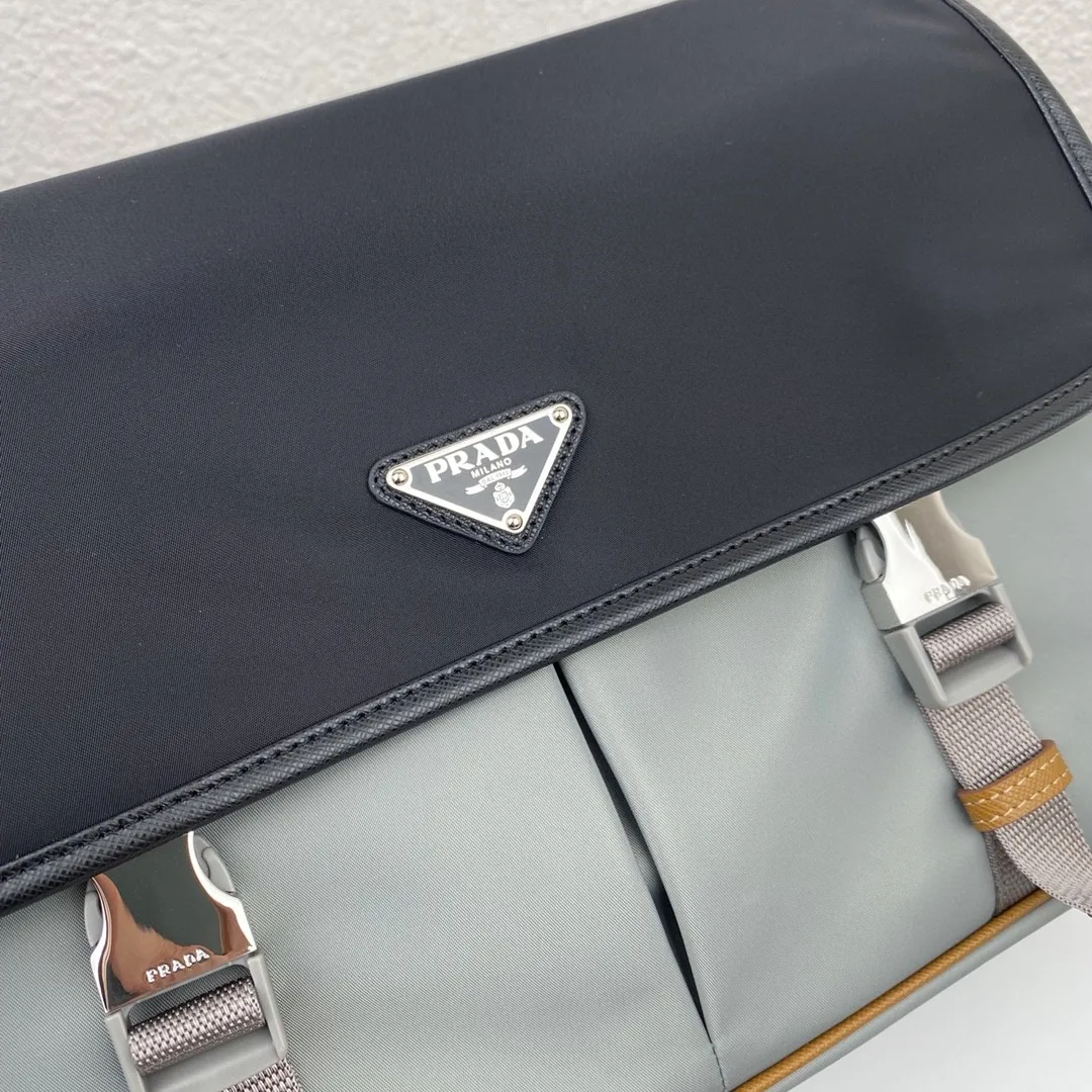 Alternative view of Prada Saffiano Shoulder Bag Grey and Black /