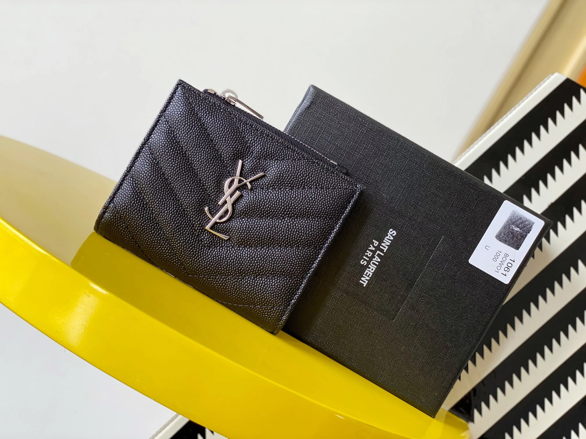 Saint Laurent Cassandre Matelaseé Bi-Fold Wallet Black / YSL - Image 2