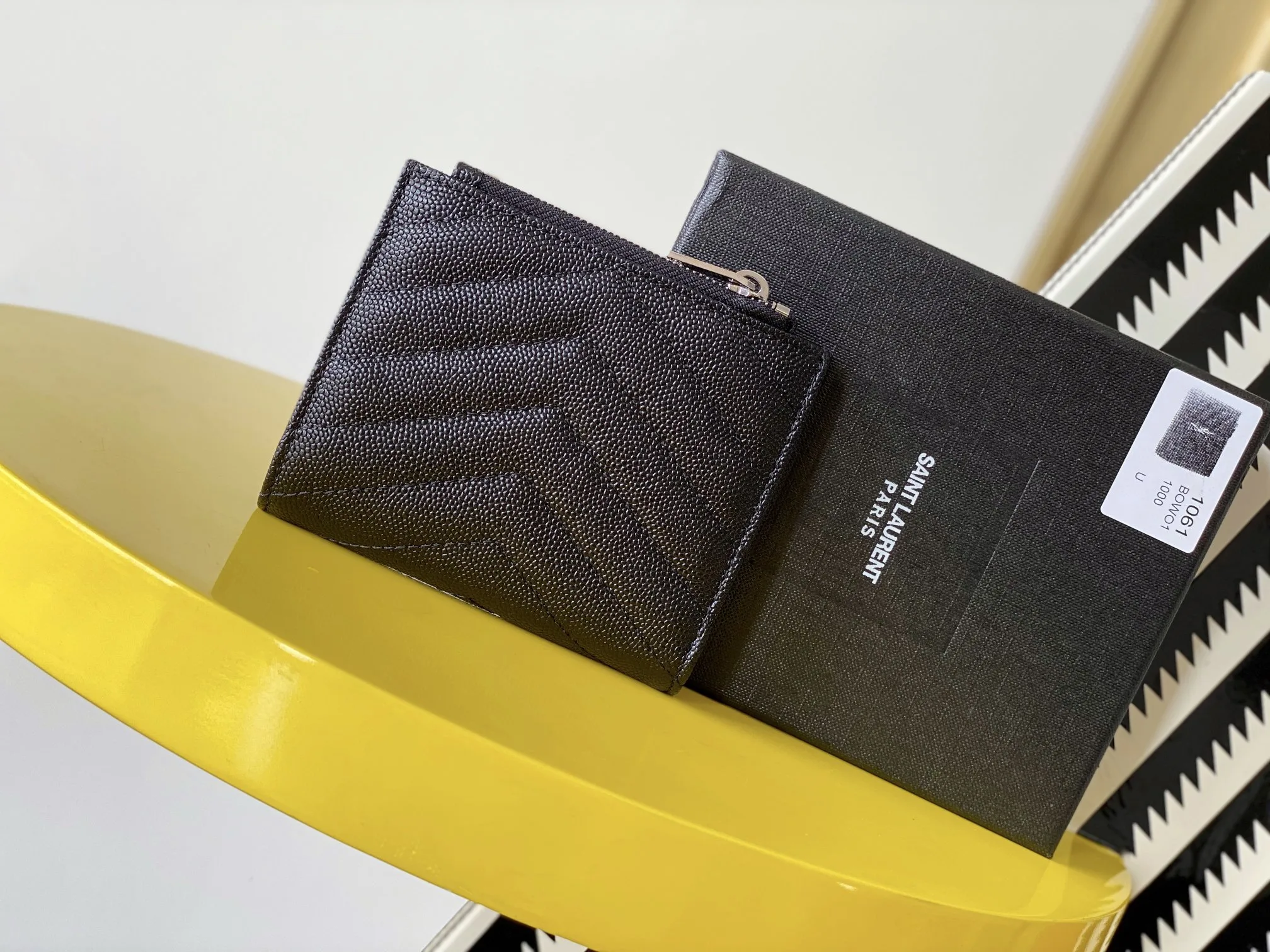 Saint Laurent Cassandre Matelaseé Bi-Fold Wallet Black / YSL - Image 3