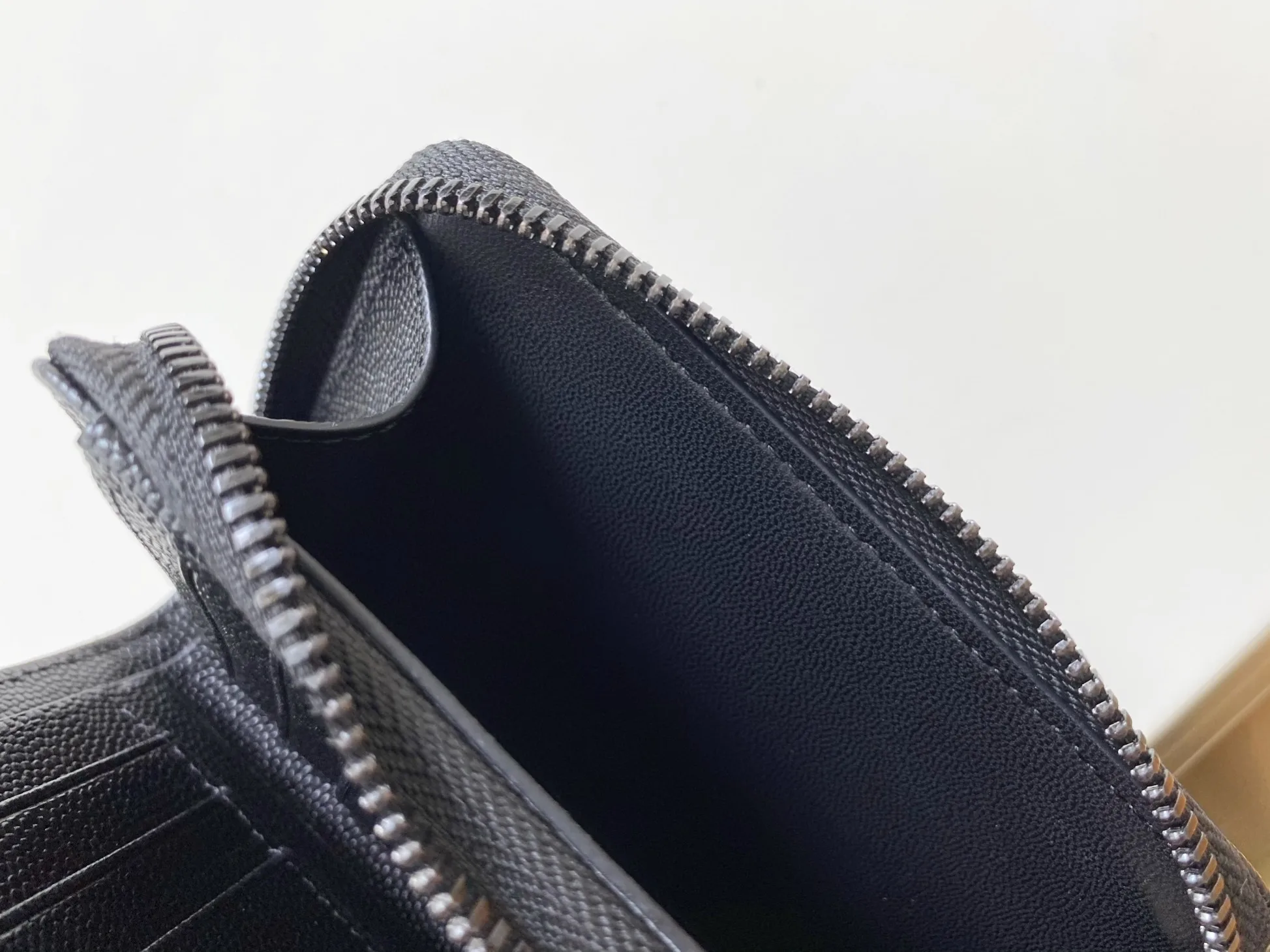 Saint Laurent Cassandre Matelaseé Compact Zip Around Wallet Black / YSL - Image 7
