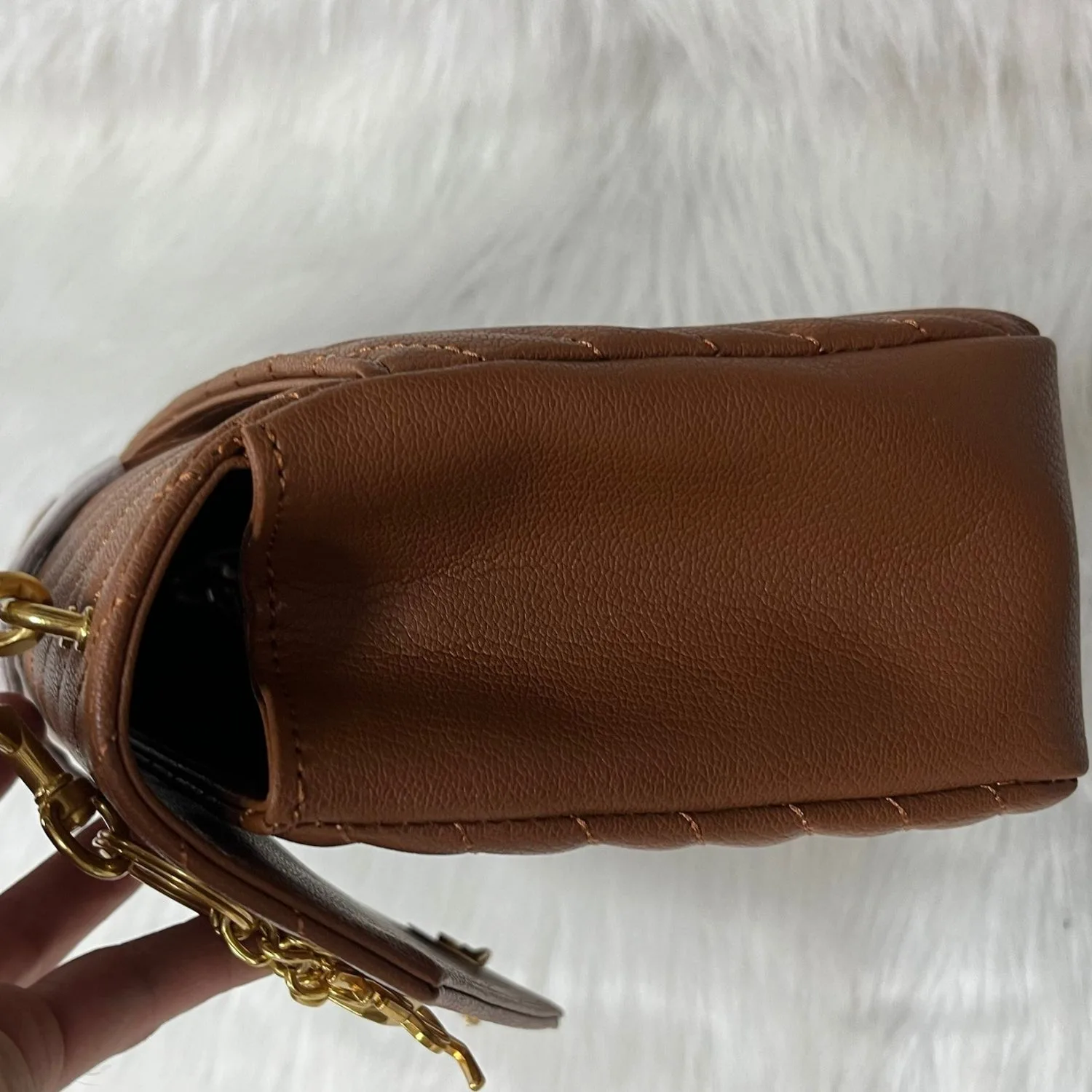 Saint Laurent College Medium Chain Bag Brown / - Image 5