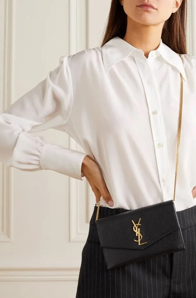 Alternative view of Saint Laurent Uptown Chain Wallet Black / YSL
