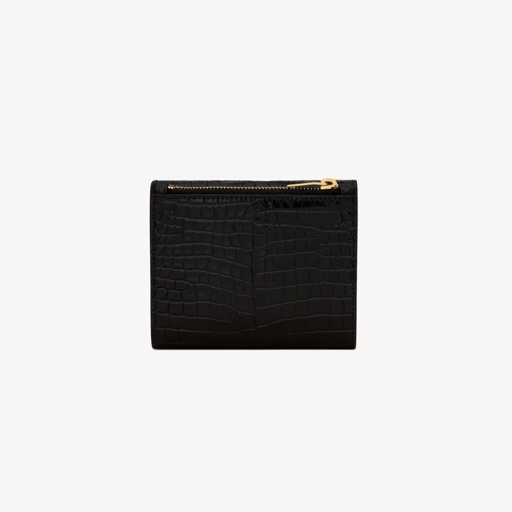 Alternative view of Saint Laurent Uptown Compact Wallet Black /