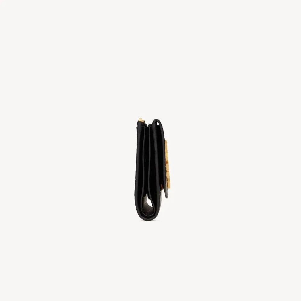 Saint Laurent Uptown Compact Wallet Black / - Image 3