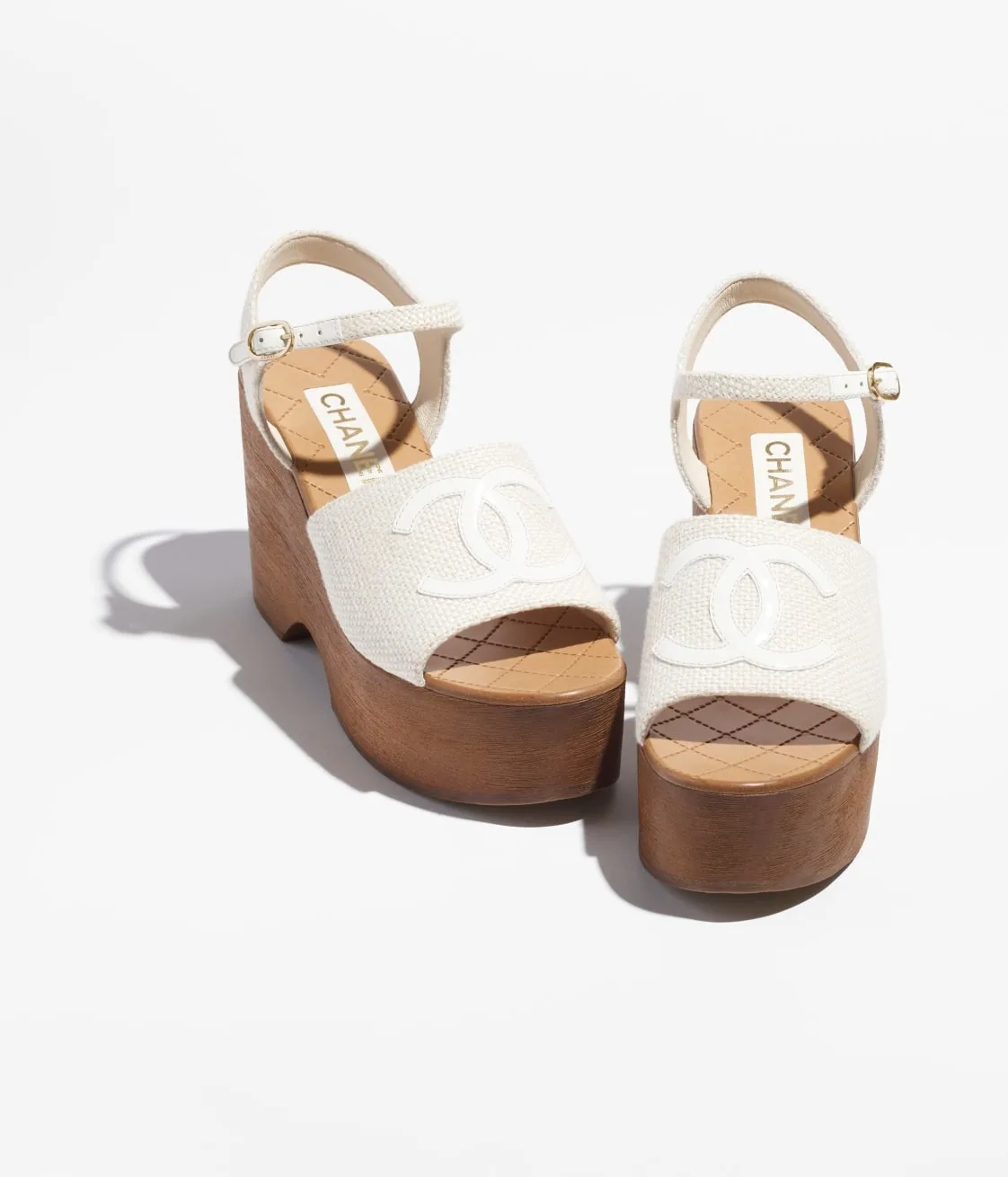 Chanel Sandals Ivory And White - Image 4