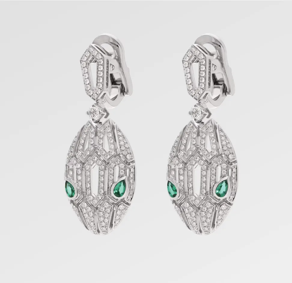 Bvlgari Serpenti Seduttori Earrings White Gold - Image 3