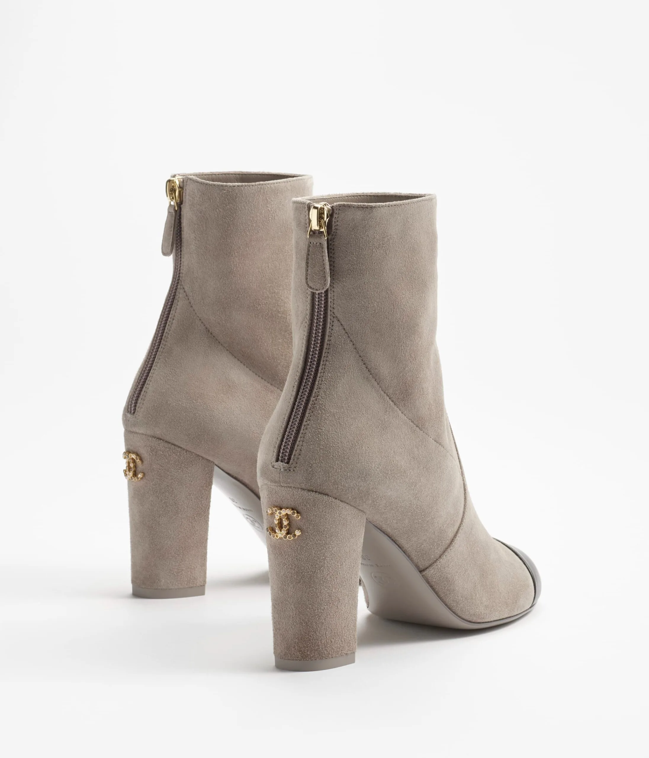 Chanel Short Boots Gray And Black - Image 3