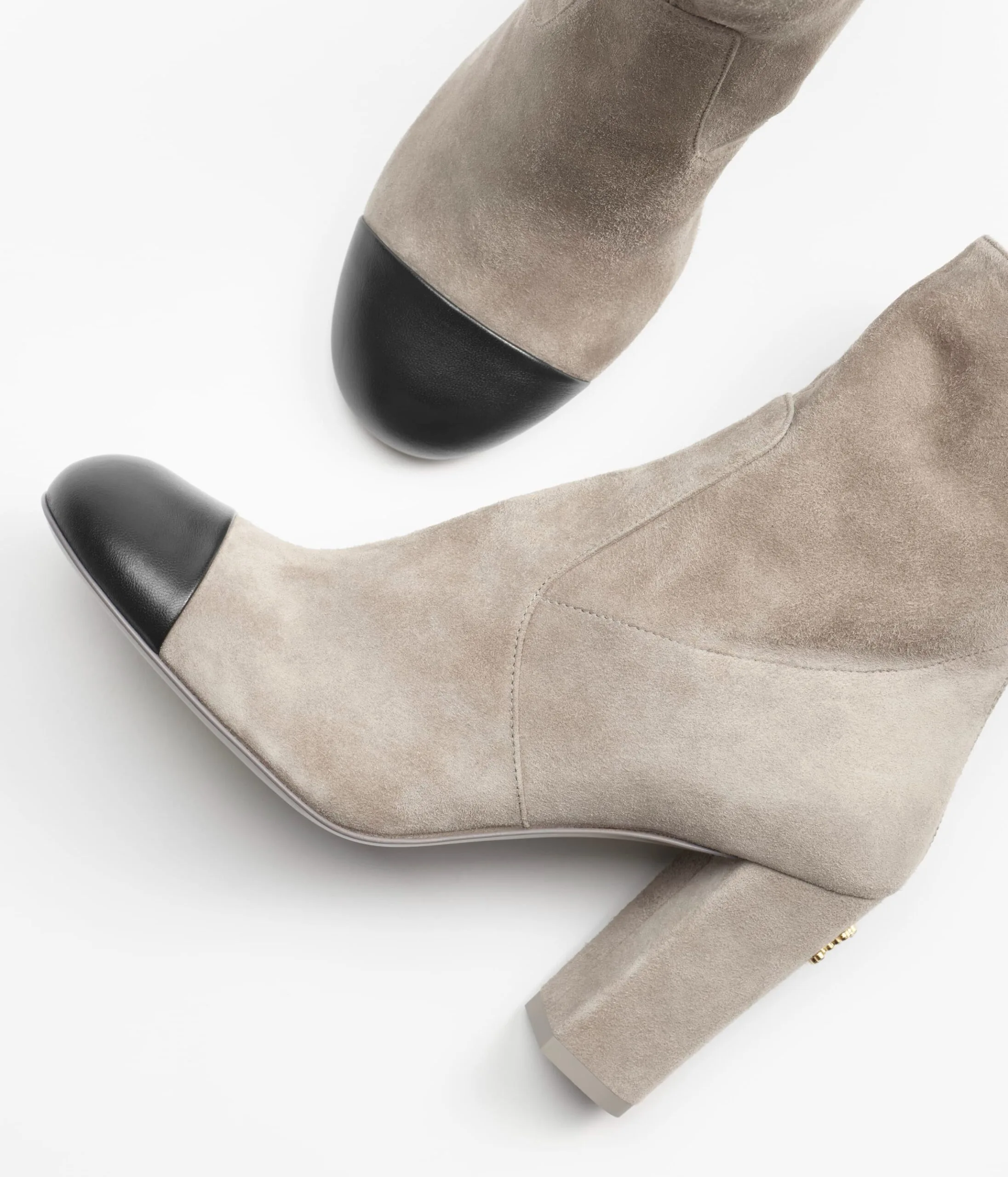 Chanel Short Boots Gray And Black - Image 4
