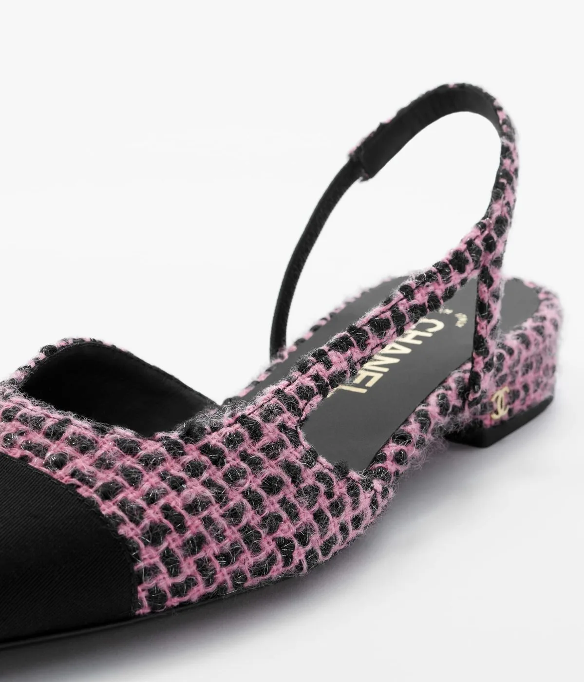 Chanel Slingbacks Pink And Black - Image 3