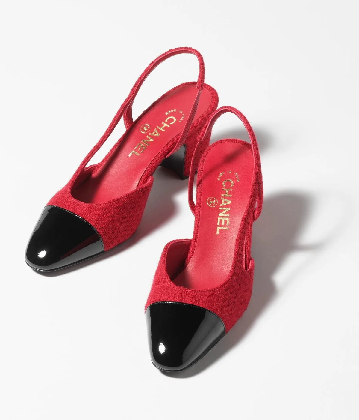 Chanel Slingbacks Red And Black - Image 4