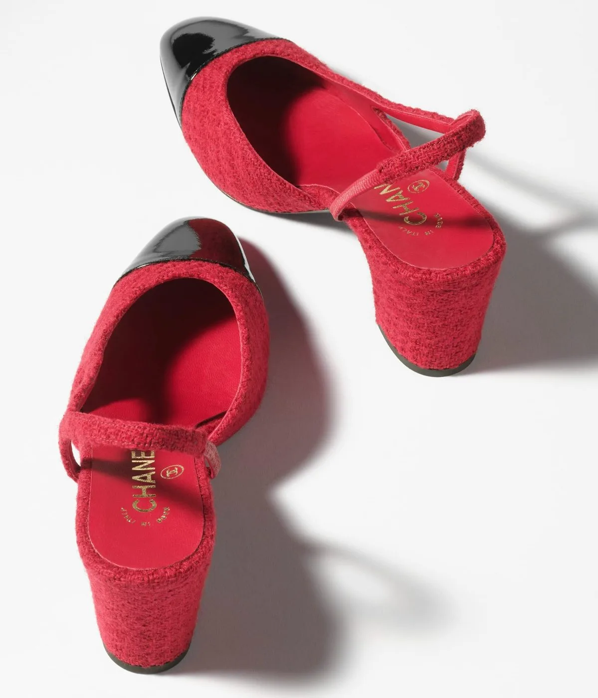 Chanel Slingbacks Red And Black - Image 3