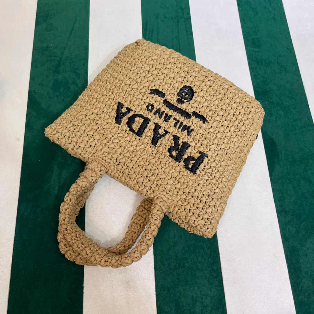 Prada Crochet Tote Bag / Beige Raffia 1BG422_2A2T_F0018_V_OOL - Image 10