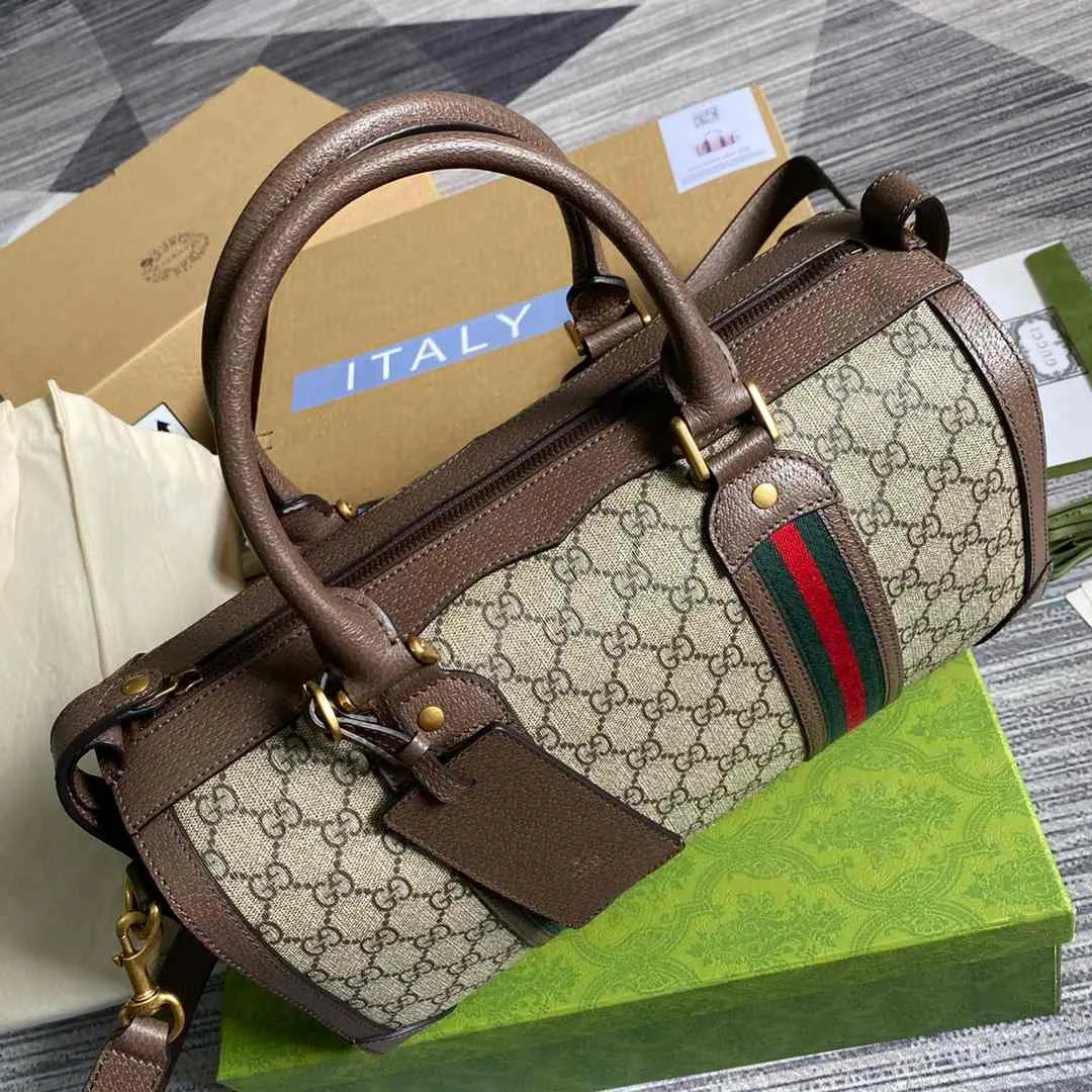 Gucci Soft GG Supreme Duffle Bag Brown / - Image 5