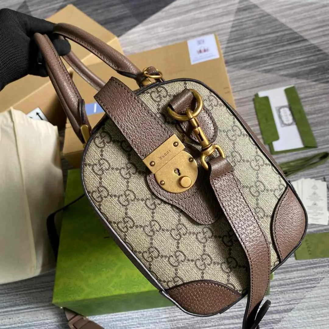 Alternative view of Gucci Soft GG Supreme Duffle Bag Brown /