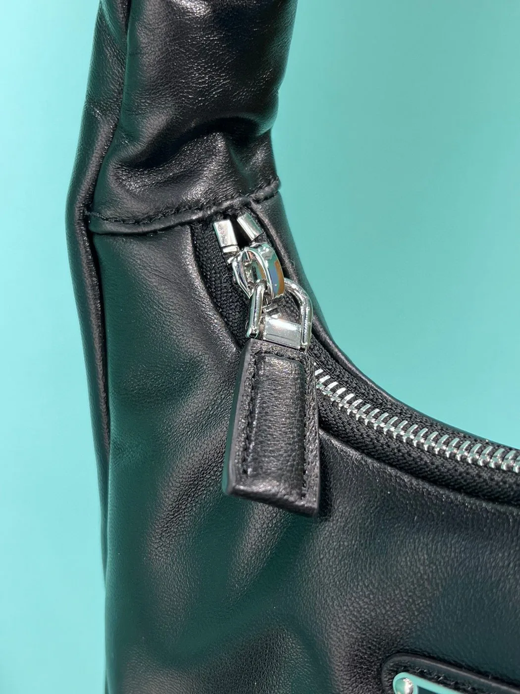 Alternative view of Prada Soft Padded Nappa Mini-Bag In Black / 1BA384_2DYI_F0002_V_OVM