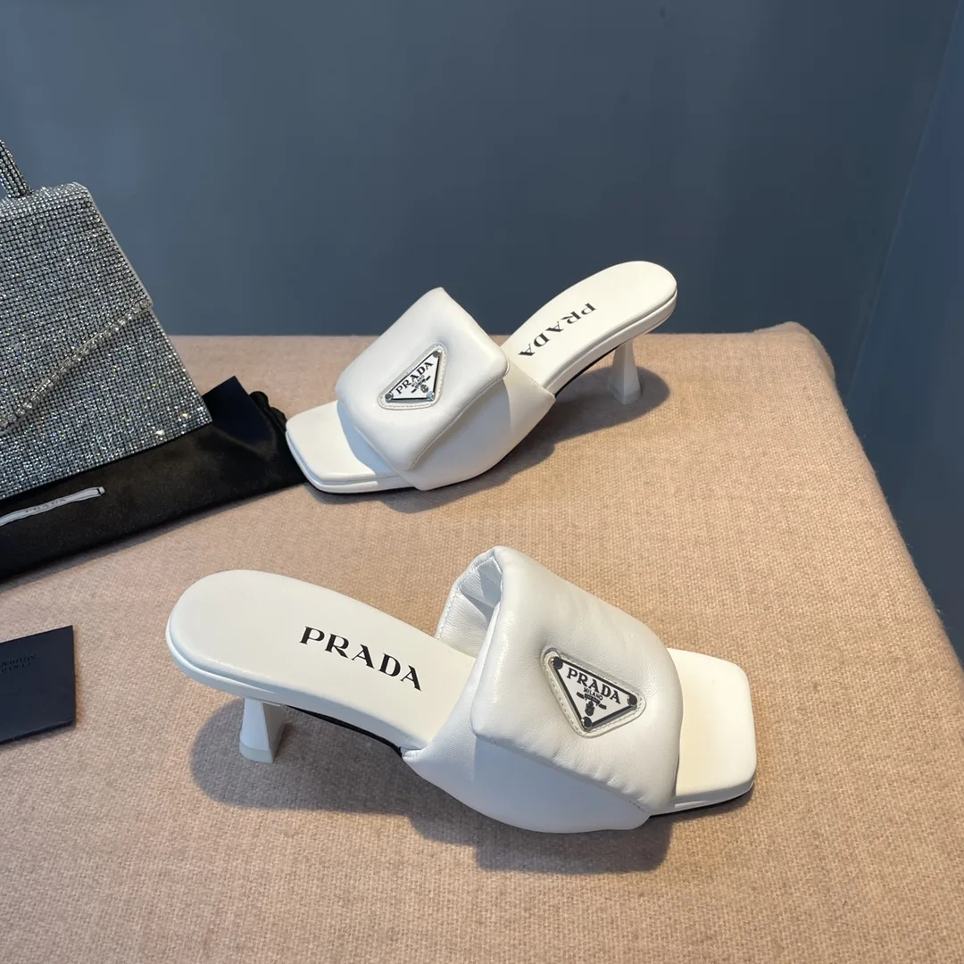 Prada Soft Padded Nappa Sandals White / 1XX654_2DL8_F0009_F_065 - Image 4